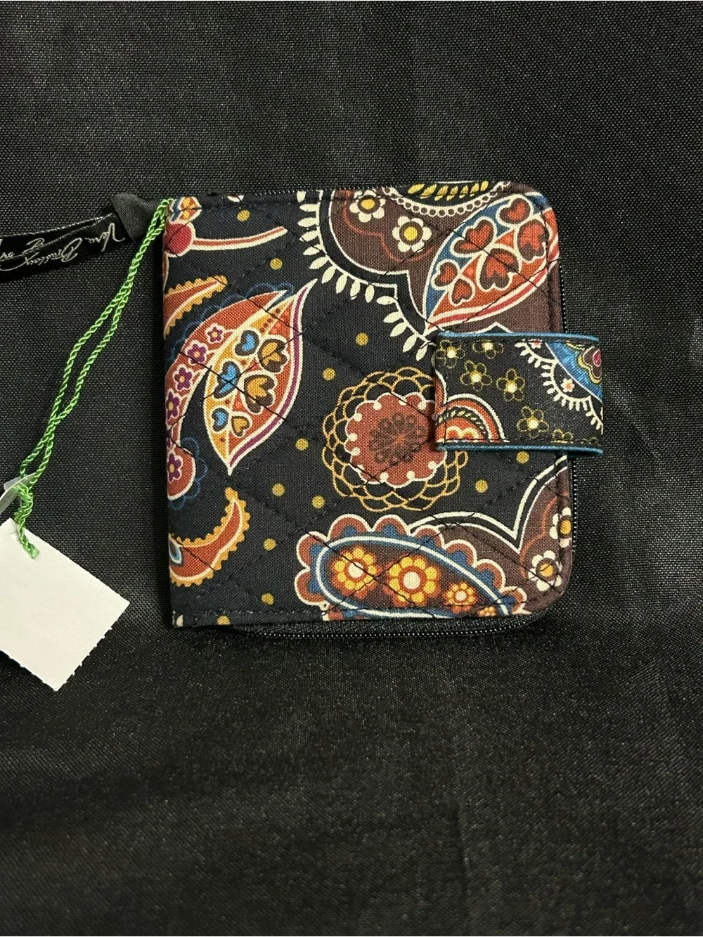 Vera Bradley Kensington Quilted Paisley Mini Zip Wallet NWT - Picture 2 of 8